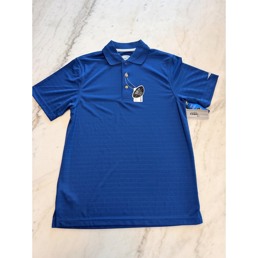 Grand Slam Mens MotionFlow Slim Fit Polo Shirt Blue Poseidon Medium NWT
